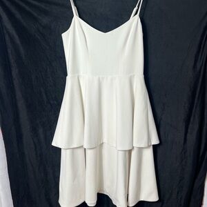 Dress the Population White Tiered Mini Sundress